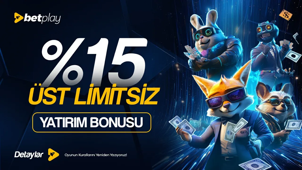 %15 Üst Limitsiz Spor Ve Casino Yatırım Bonusu