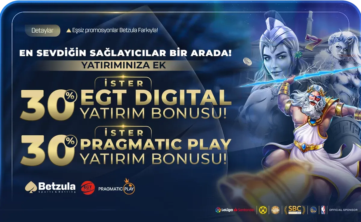 %30 Egt Digital Ve Pragmatic Play Yatırım Bonusu